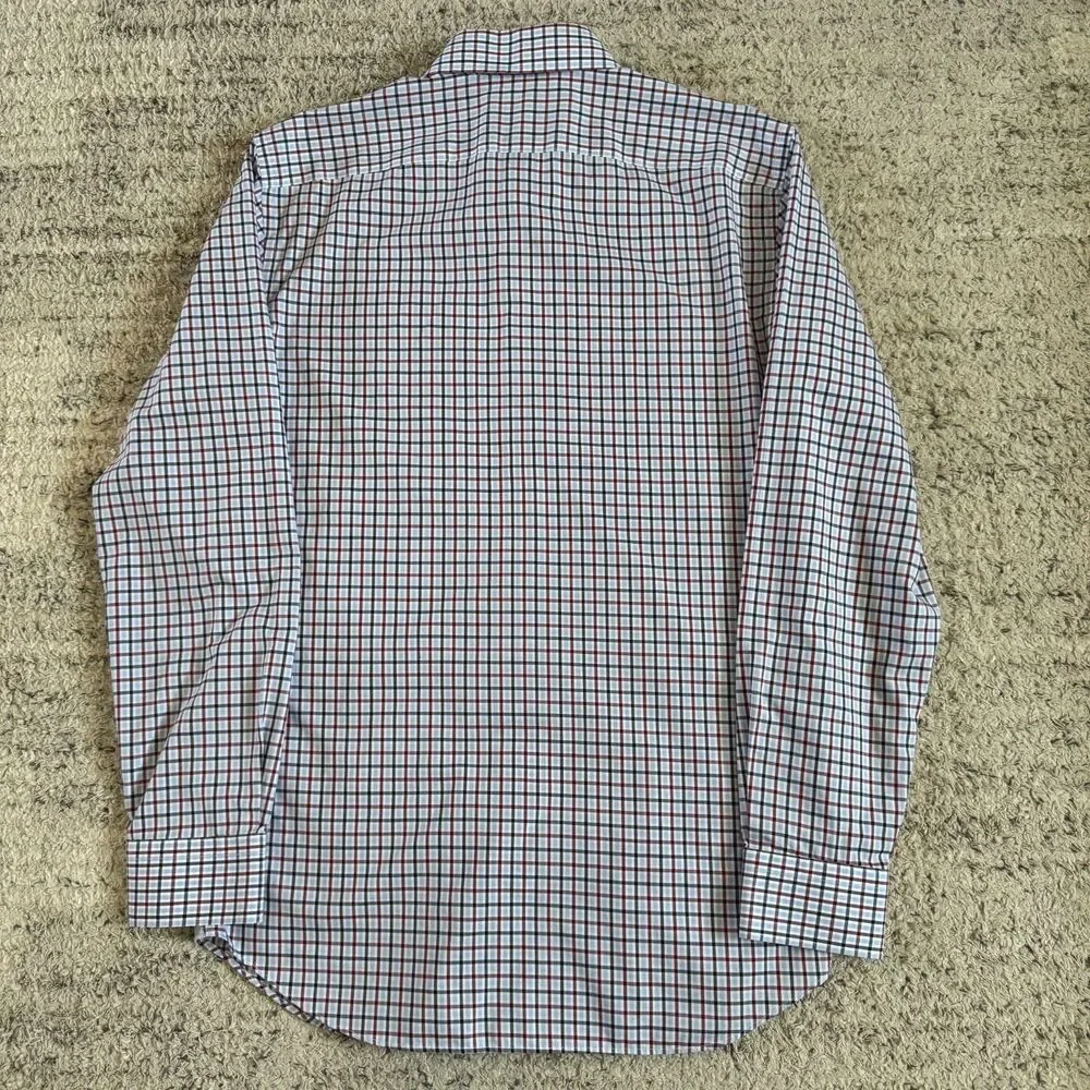Banana Republic Grant Fit Men’s M 15-15.5 Plaid Check Cotton Long Sleeve Shirt